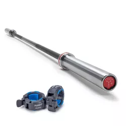 Barra Olímpica Oficial Crossfit,lpo 2.0m 15kg + Presilhas Flexfit Franca - FlexFit Franca