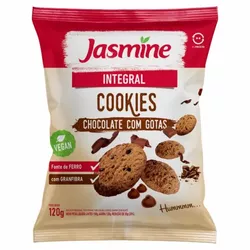 COOKIES CHOCOLATE C/ GOTAS INTEGRAL JASMINE 120 G - PADRÃO FONZAR