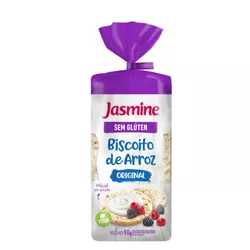 BISCOITO ARROZ INTEGRAL SEM GLUTEN JASMINE 90 G - PADRÃO FONZAR