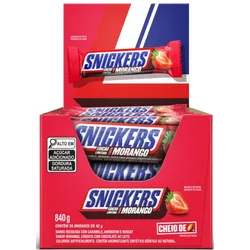 SNICKERS MOUSSE DE MORANGO 840 G (DP 20X42 G) - PADRÃO FONZAR