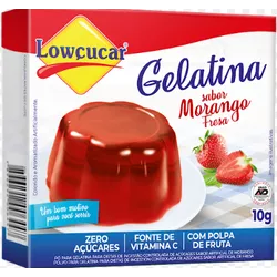 GELATINA ZERO LOWÇUCAR MORANGO 10 G - PADRÃO FONZAR