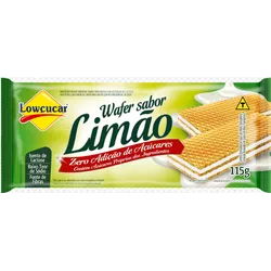 WAFER LOWÇUCAR ZERO AÇUCAR SABOR LIMAO 115 G - PADRÃO FONZAR