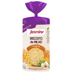 BISCOITO MILHO TUBO SEM GLUTEN JASMINE 130 G (7484 - PADRÃO FONZAR