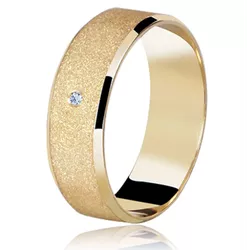 Par de Alianças Italiana Ouro 14K Fosca 6 mm - AL1... - Gerlu Joias