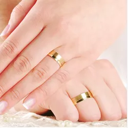 Par de Alianças Ouro 14K Trabalhada 6 mm - AL14K-6... - Gerlu Joias