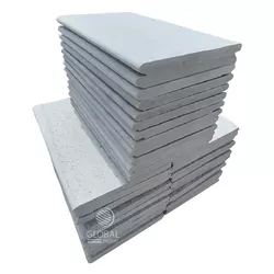 Borda Boleada Pedra São Tomé Branca - 57 X 57cm - PEDRAS BRASIL