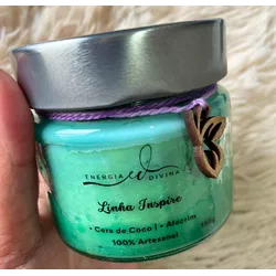 Vela Artesanal 150g - Alecrim - Gotas de Luz & Energia Divina