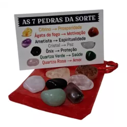 Kit 7 Pedras da Sorte - Gotas de Luz & Energia Divina