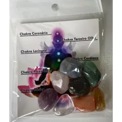 Kit Pedras para os 07 Chakras - Gotas de Luz & Energia Divina