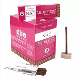 Incenso Golden Nag Dhoop Stick - Meditation - Gotas de Luz & Energia Divina
