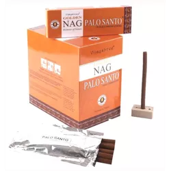 Incenso Golden Nag Dhoop Stick - Palo Santo - Gotas de Luz & Energia Divina