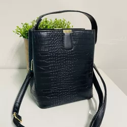 Bolsa Zuqui - Preto Croco - EB - Grazishoes