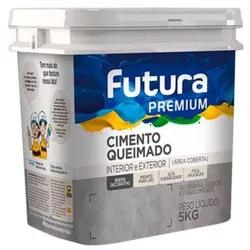 EFEITO CIMENTO QUEIMADO FUTURA CINZA MEDIO GALÃO 5 KG. - GRUPOCHIQUINHO