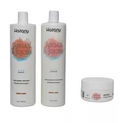 Kit Shampoo, Condicionador e Máscara Argan e Jojob... - HAZANY COSMÉTICOS