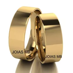 5695 - Alianças de Casamento Pinhão 6mm - Joias MB Loja Oficial