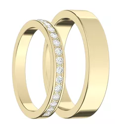 5023 - Alianças de Casamento Bragança 4,5mm - Joias MB Loja Oficial