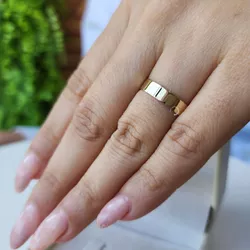5123 - Alianças de Ouro 18k Feira de Santana 4,5mm - Joias MB Loja Oficial
