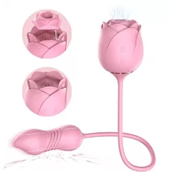 Sugador de clitóris Rosa com bullet vai e vem - L'amour Boutique Erótica