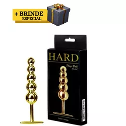 Prazer anal plug anal Ball 5 Esferas Dourado - L'amour Boutique Erótica