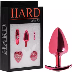 Kit combo Plug anal m Com Base Removível Vermelha - L'amour Boutique Erótica