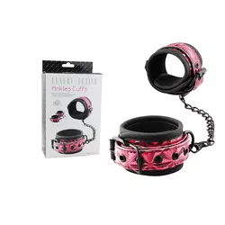 TORNOZELEIRA COM CORRENTE E FIVELAS VERMELHO - L'amour Boutique Erótica
