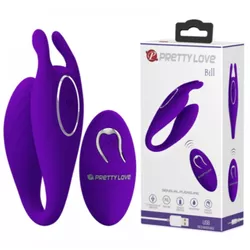 Vibrador de casal massageador de Casal Bill - Pret... - L'amour Boutique Erótica