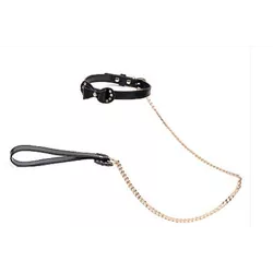 Fetich bondage - Coleira com Guia de Corrente Luxo - L'amour Boutique Erótica