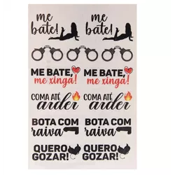 Brincadeira tattoo Me Bate - Tatuagem Temporária 1... - L'amour Boutique Erótica