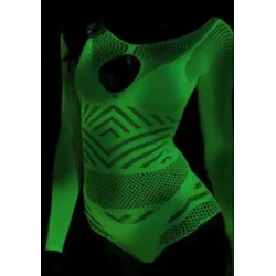 BODY ARRASTÃO QUE BRILHA NA LUZ NEGRA com Manga Y2... - L'amour Boutique Erótica