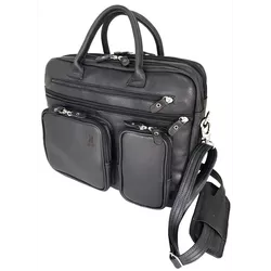 Pasta Executiva De couro Flother preto Modelo platinum empre... - LARGADÃO - COM VOCÊ, ONDE FOR!