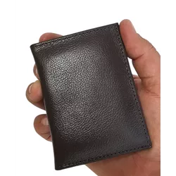 Carteira Masculina 100% Couro Modelo Slim pequena de Bolso -... - LARGADÃO - COM VOCÊ, ONDE FOR!