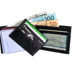 Carteira de couro 100% bovino porta cartões com visor removí... - LARGADÃO - COM VOCÊ, ONDE FOR!
