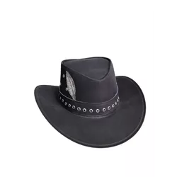 CHAPÉU DE COURO ORIGINAL MODELO PENA JOGOS GAMES - MODELO PE... - LARGADÃO - COM VOCÊ, ONDE FOR!