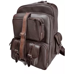 Mochila Tracker em Couro Original Café.
