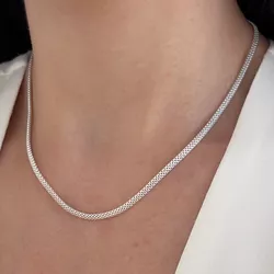 Colar Malha Tela 5mm 45cm Prata 925 - CT45 - LE BEAU