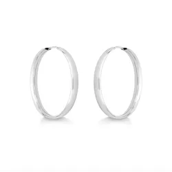 Brinco Argola Abaulada 4cm Prata 925 - BARG40 - LE BEAU
