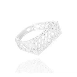 Anel Tela Quadrado - 3D - LE BEAU