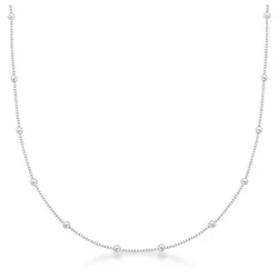 Corrente Veneziana V15 60cm Bolinha 3mm Prata 925 ... - LE BEAU