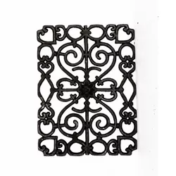 Grade de Ferro Fundido Ramadinha 34X45 cm - 1510 - Tampão e grelha GK