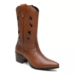 BOTA SIENA WESTERN COURO CARAMELO - LESSÔ