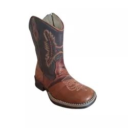 Bota Texana Juvenil em Couro Caramelo R$ 314,79 OS... - Caminhos da Roça