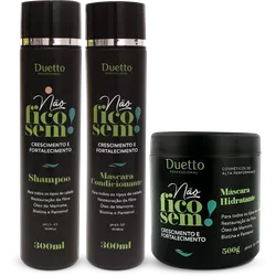 Kit Não Fico Sem Fortalecimento e Crescimento Duetto Professional 300ml - Loja Duetto Super
