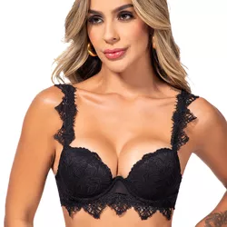 22829 - Sutiã Push Up avulso. - Preto - Duzani
