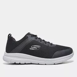 Tênis skechers bountiful preto/branco masculino - ... - Loja Over 7