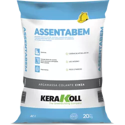 Argamassa Kerakoll Assentabem 20Kg - Cinza - 41272 - Lojas Coimbra