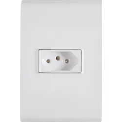 Tramontina Liz Cj Tomada 2P+T Branco - 07377 - Lojas Coimbra