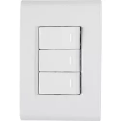 Tramontina Liz Cj 3 Interruptores Simples Branco -... - Lojas Coimbra