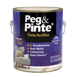 Tinta Acrílica Eucatex Peg e Pinte - 3,6L (Branco)... - Lojas Coimbra