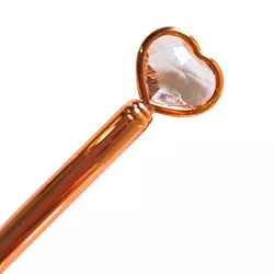 Caneta Luxo de Metal Coração Dourado - 027 - MARIE PAPELARIA FOFA