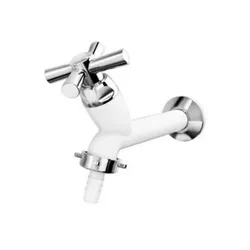 Torneira Tanque Cross Branco Cromado 15CM Tigre - ... - Comercial Salla